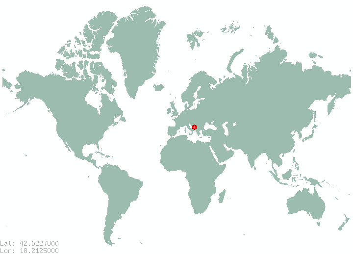 Zavrelje in world map