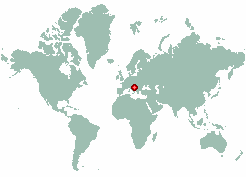 Podstrana - Zminjaca in world map